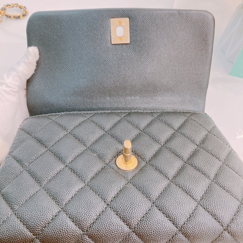 MS0434 Chanel 香奈兒 經典 手提包 魚子醬 荔枝紋 牛皮 黑金 Coco Handle Small Caviar Black x GHW-11