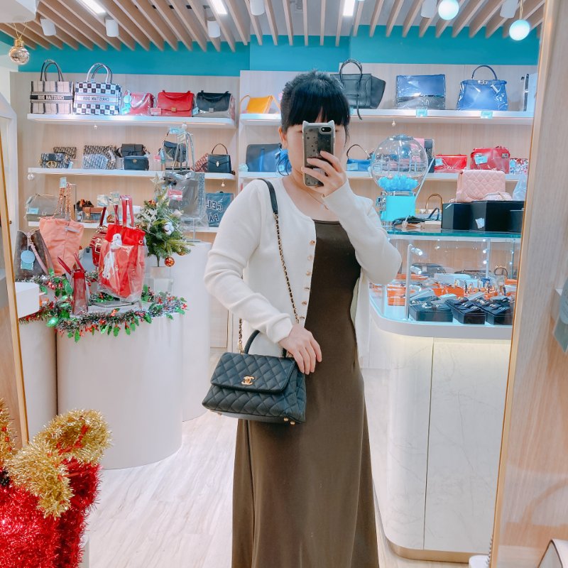 MS0434 Chanel 香奈兒 經典 手提包 魚子醬 荔枝紋 牛皮 黑金 Coco Handle Small Caviar Black x GHW-19