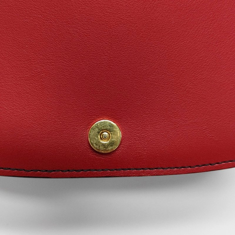 PRADA酒紅色牛皮十字紋單肩包斜挎包金色五金可拆卸肩帶-8