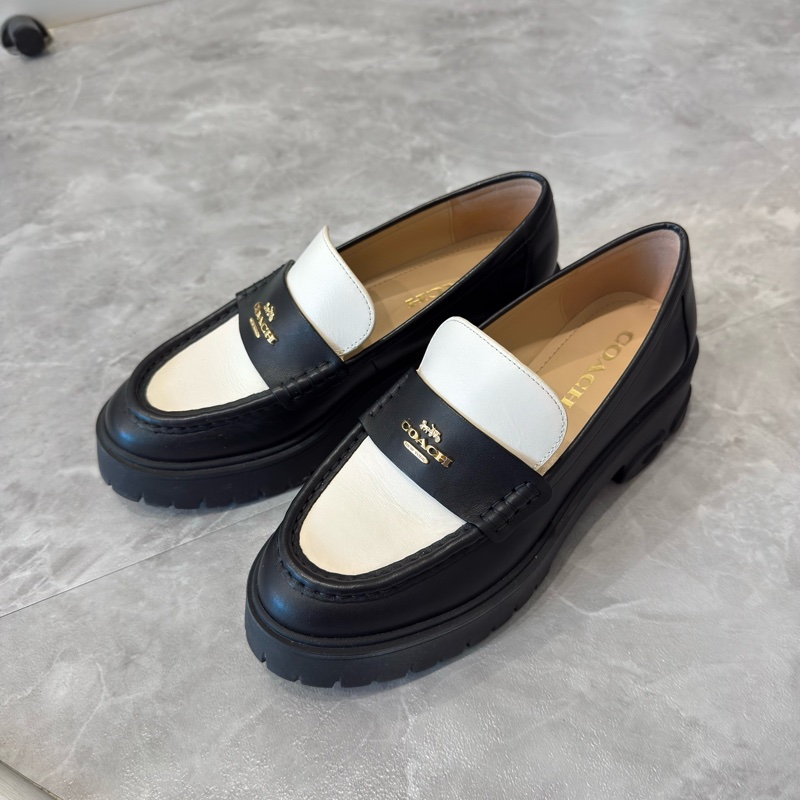 coach 《全新》黑白樂福鞋-5