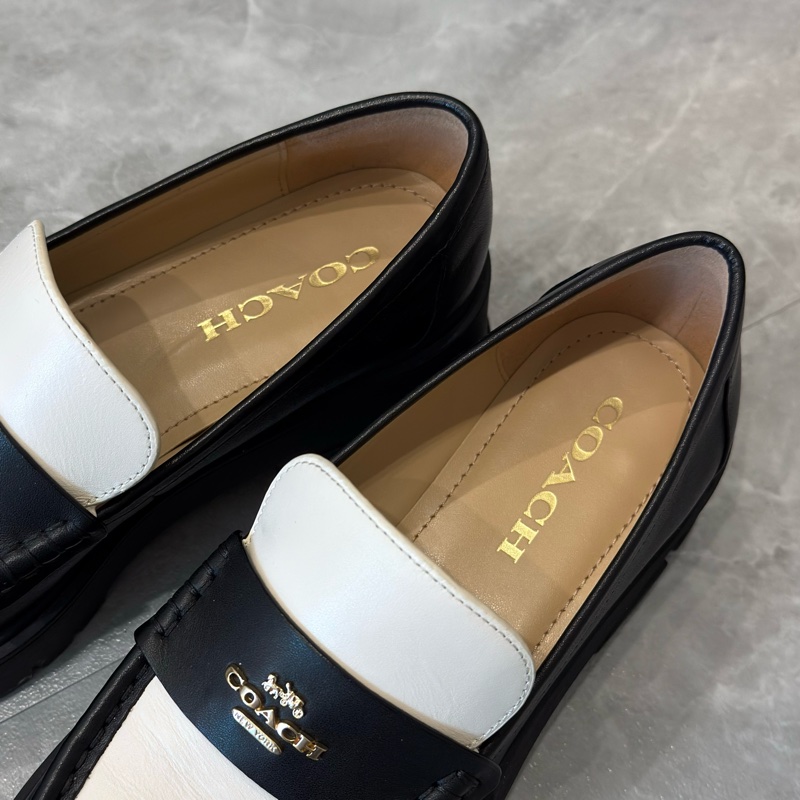 coach 《全新》黑白樂福鞋-7