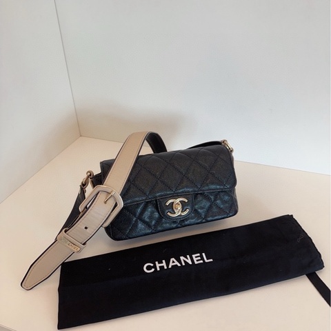 【99新🆕】Chanel 黑金荔枝皮CF大mini 迷你 斜孭袋
