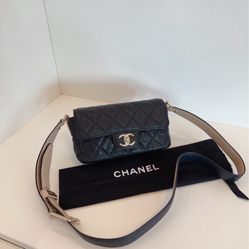 【99新🆕】Chanel 黑金荔枝皮CF大mini 迷你 斜孭袋-1