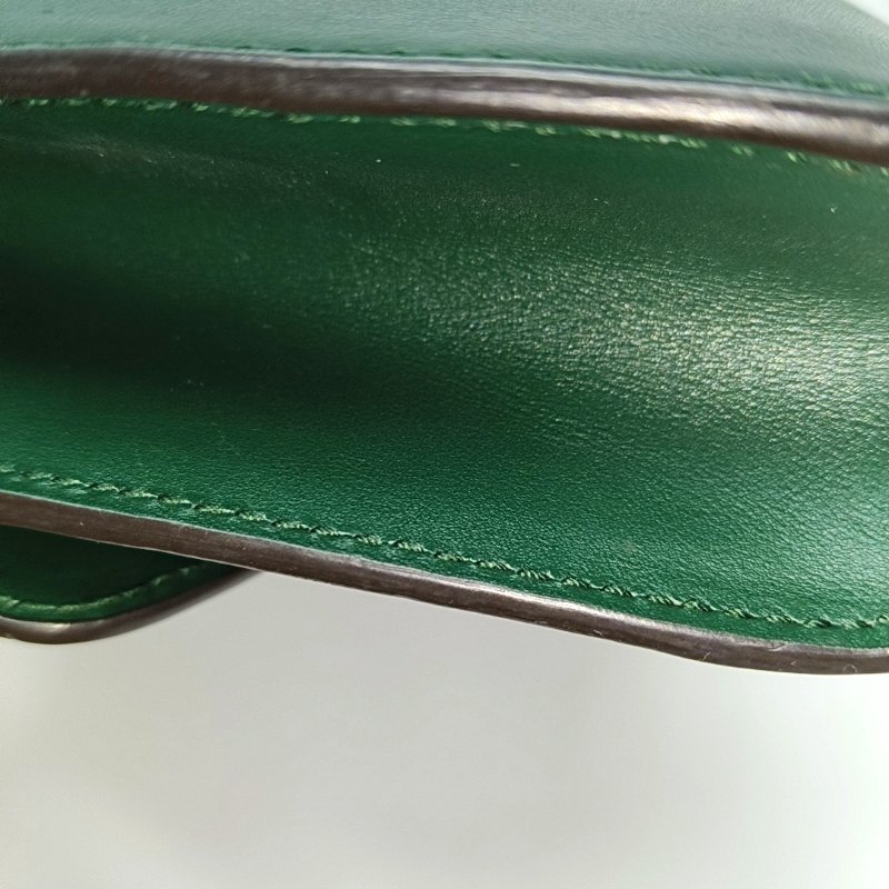 GUCCI Zumi小號深綠色牛皮馬銜扣單肩包手提包斜挎包金色銀色五金可拆卸肩帶-13