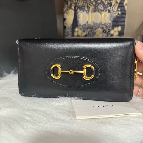 Gucci 1955馬銜扣 發財長夾