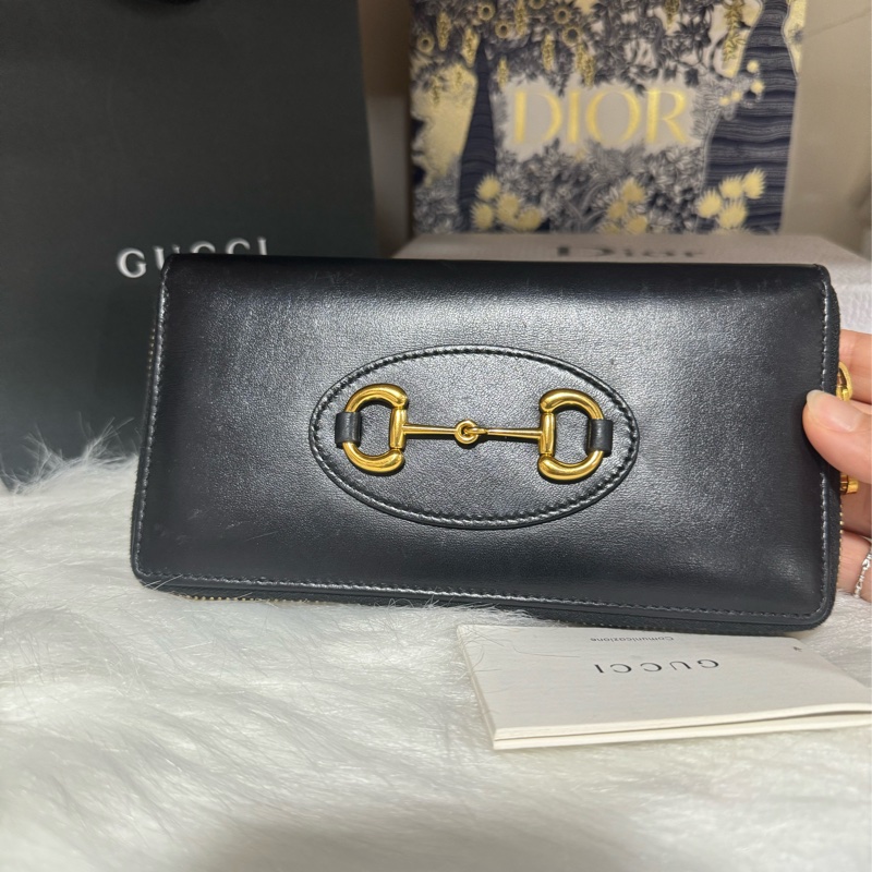 Gucci 1955馬銜扣 發財長夾-4