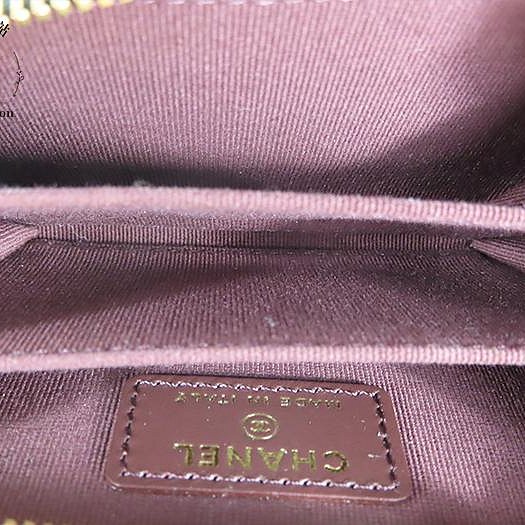 【巴黎站二手名牌專賣】＊現貨＊CHANEL 香奈兒 真品＊AP0216 黑荔枝皮革金雙C拉鍊卡夾零錢包-3