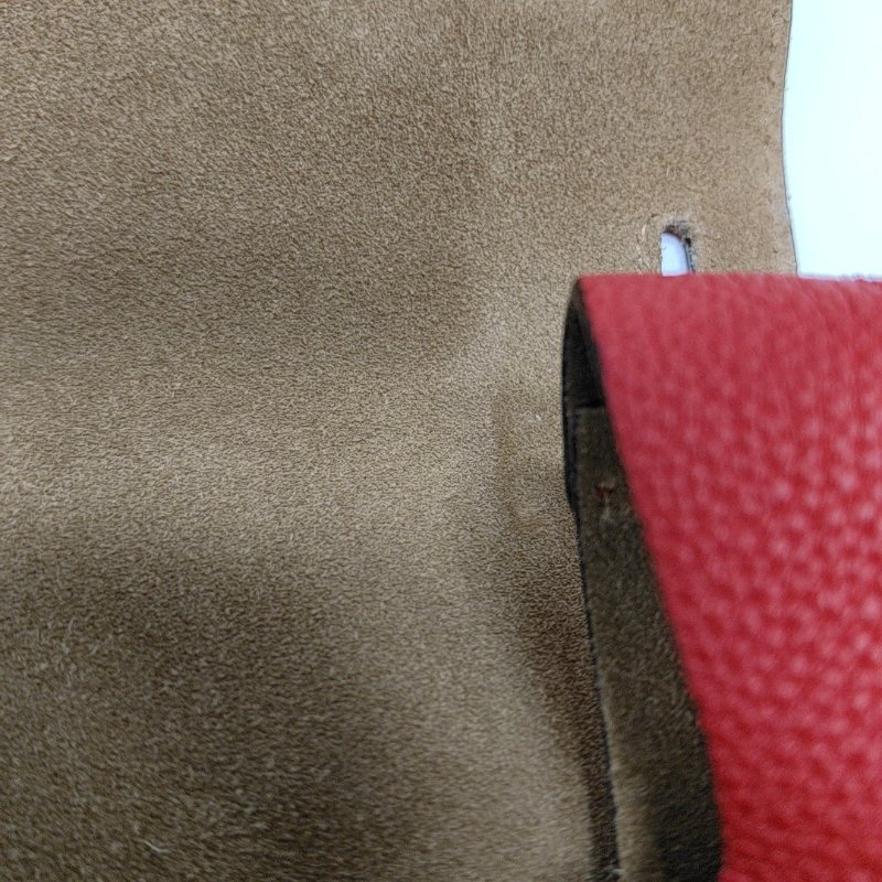 LOEWE Gate小號紅色牛皮單肩包斜挎包金色五金可拆卸肩帶-8