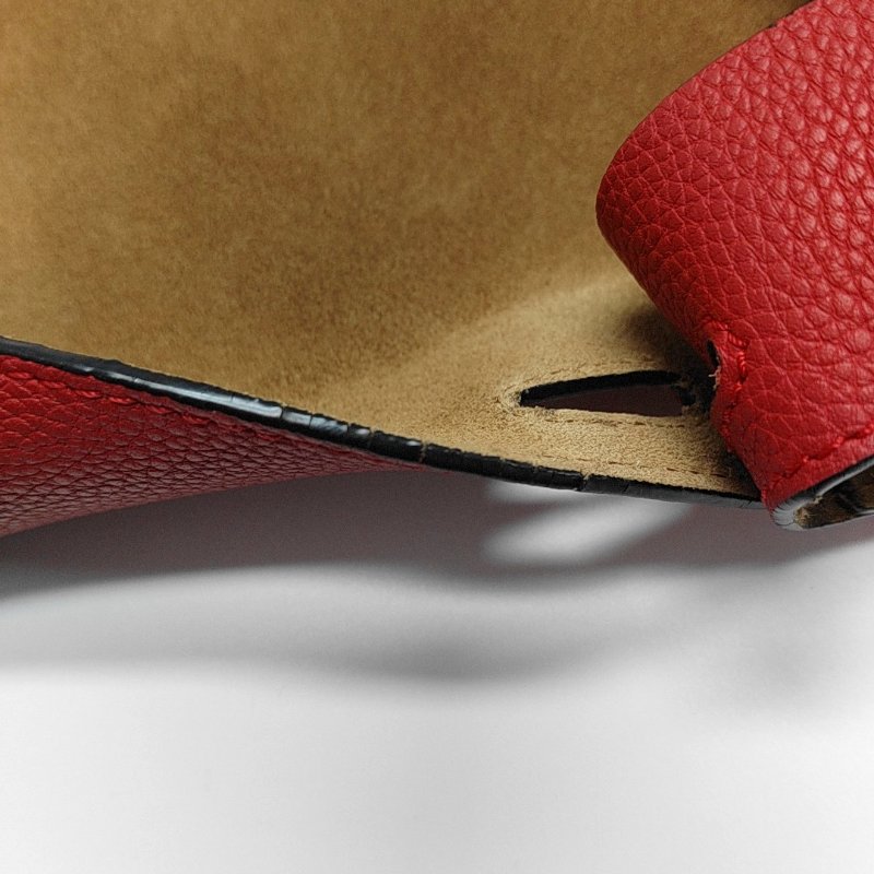 LOEWE Gate小號紅色牛皮單肩包斜挎包金色五金可拆卸肩帶-9