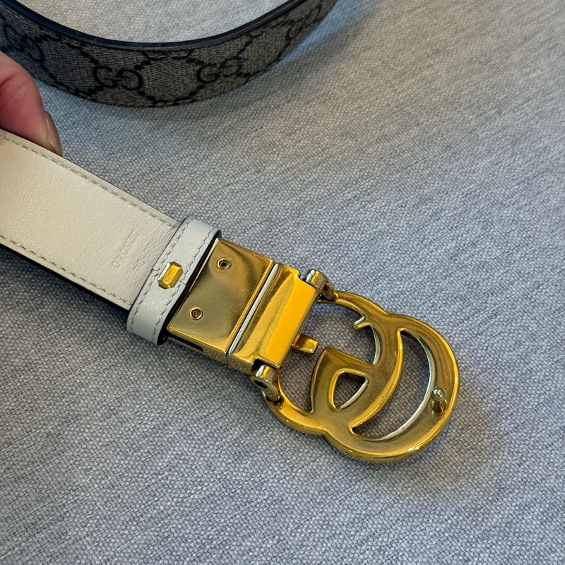 Gucci 《九成新》雙面用皮帶-1