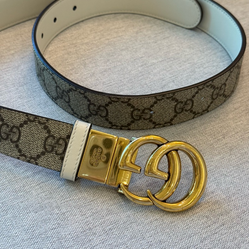 Gucci 《九成新》雙面用皮帶-2