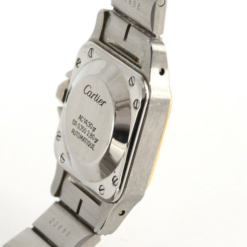 卡地亞 Santos Galbe SM YG 組合 SSxYG 自動腕錶-4