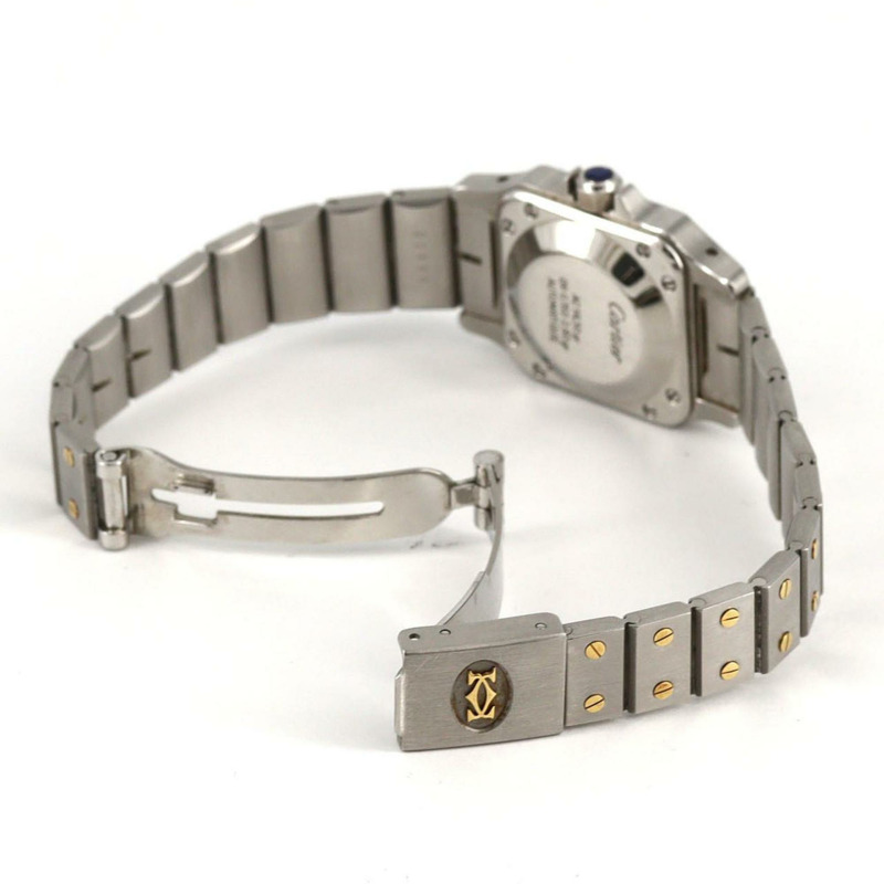 卡地亞 Santos Galbe SM YG 組合 SSxYG 自動腕錶-5