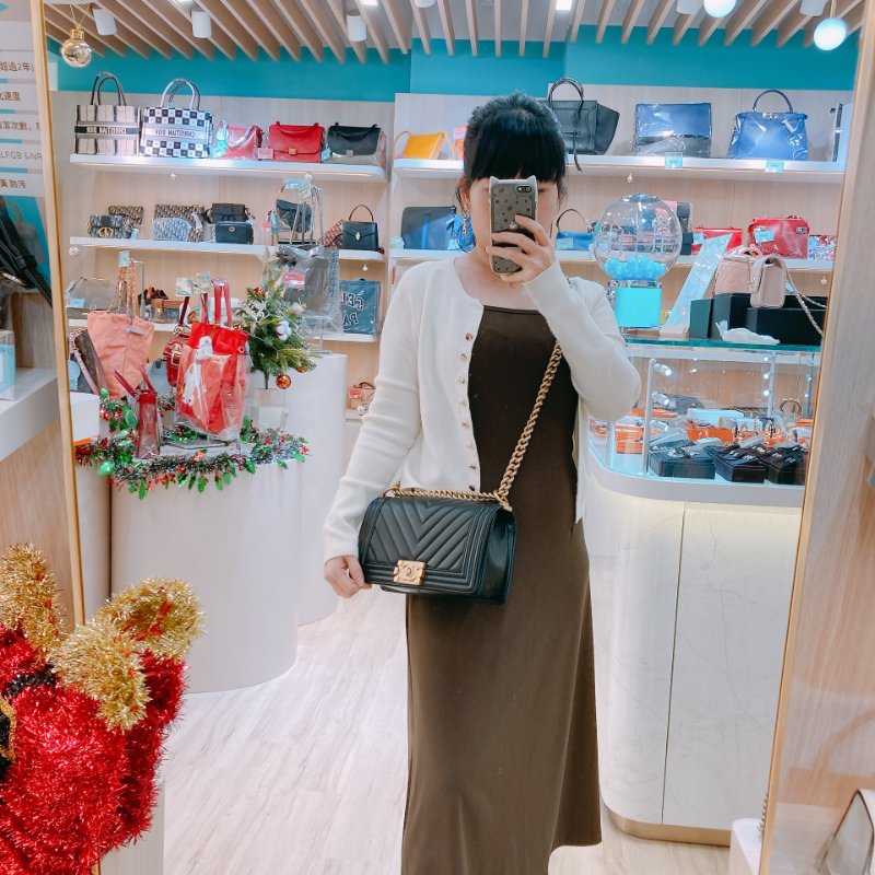 MS0435 Chanel 香奈兒 經典男孩 山羊紋 V紋 牛皮 黑金 Boy Chevron Medium Calfskin Black x GHW-15