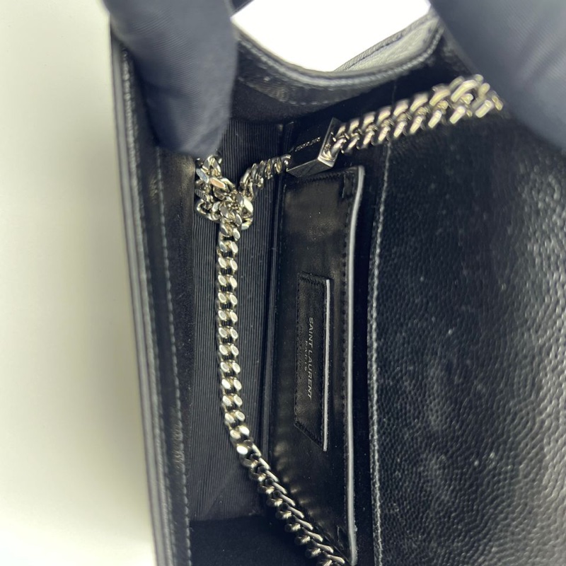 圣罗兰黑金铆钉单肩斜挎包-18