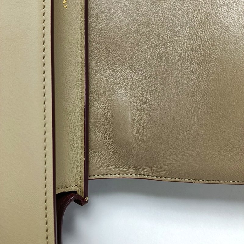 CELINE TRAPEZE小號米色牛皮鞦韆包單肩包斜挎包手提包金色五金可拆卸肩帶-8