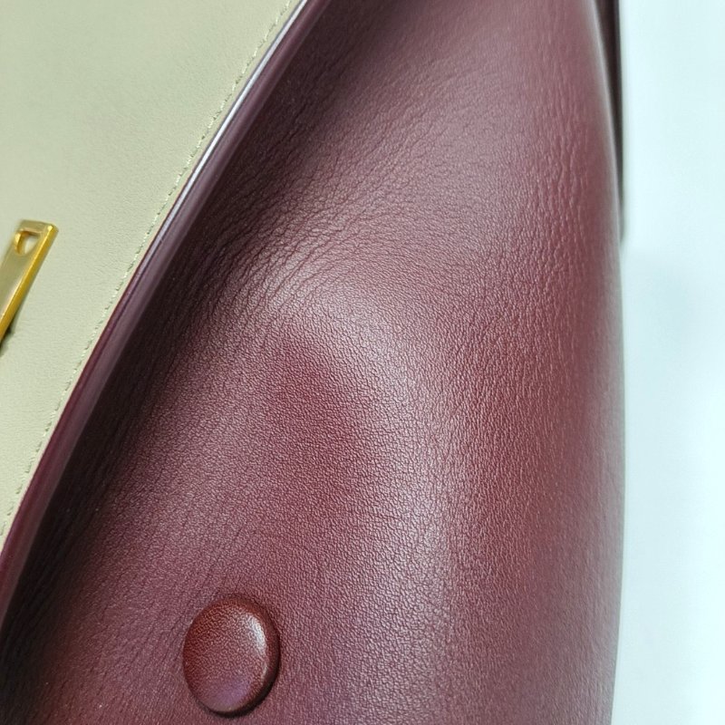 CELINE TRAPEZE小號米色牛皮鞦韆包單肩包斜挎包手提包金色五金可拆卸肩帶-10