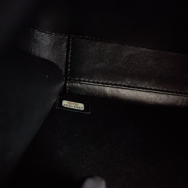 【近新閒置品】大全套 Chanel香奈兒 黑金小號相機包 牛皮荔枝皮魚子醬 25開鏈條包-15