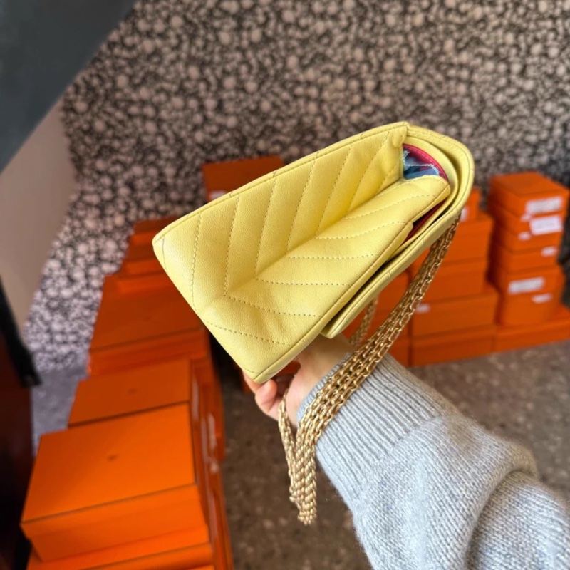 Chanel 2.55牛皮小雞黃金扣-4