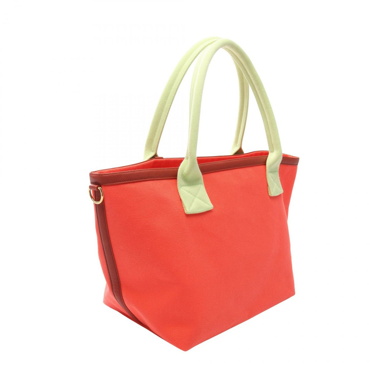 愛馬仕 Petit H So Cabas 手提包,H 帆布皮革,玫瑰齋浦爾綠,二手,帶五金配件-1