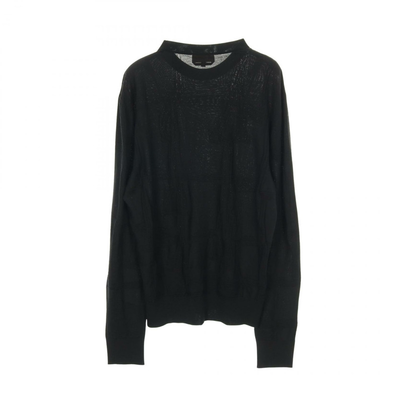 愛馬仕 Jeu de Points Arne 針織毛衣#S 羊毛黑色二手男款-1