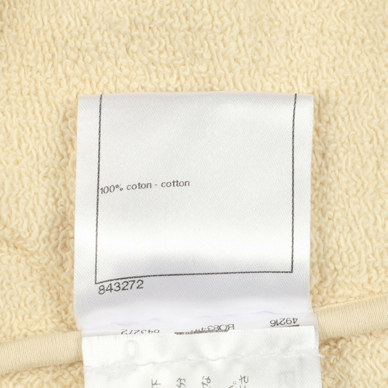 香奈兒 (CHANEL) 花朵標誌連帽衛衣,純棉,米色,二手,女款 S 碼-3