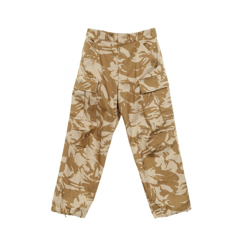 PRADA 工裝長褲，棉質氨綸混紡，米棕色，二手男士 XS 碼