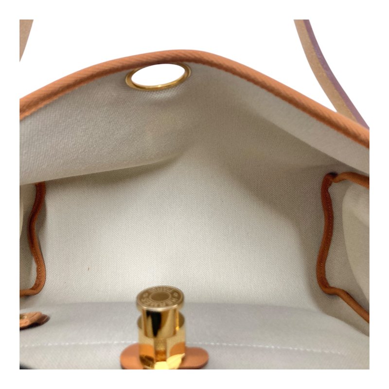 HERMES 愛馬仕 HERBAG31 內縫 U刻 帆布 肩背包 卡其色-10