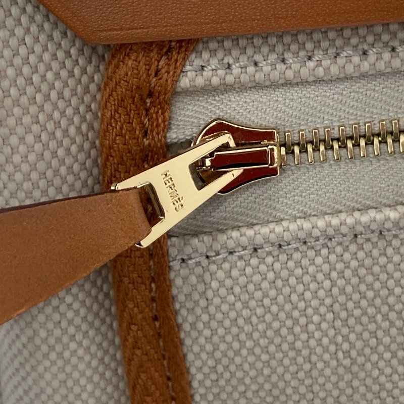 HERMES 愛馬仕 HERBAG31 內縫 U刻 帆布 肩背包 卡其色-14