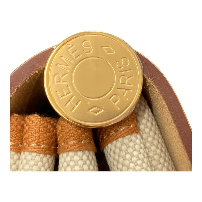 HERMES 愛馬仕 HERBAG31 內縫 U刻 帆布 肩背包 卡其色-16