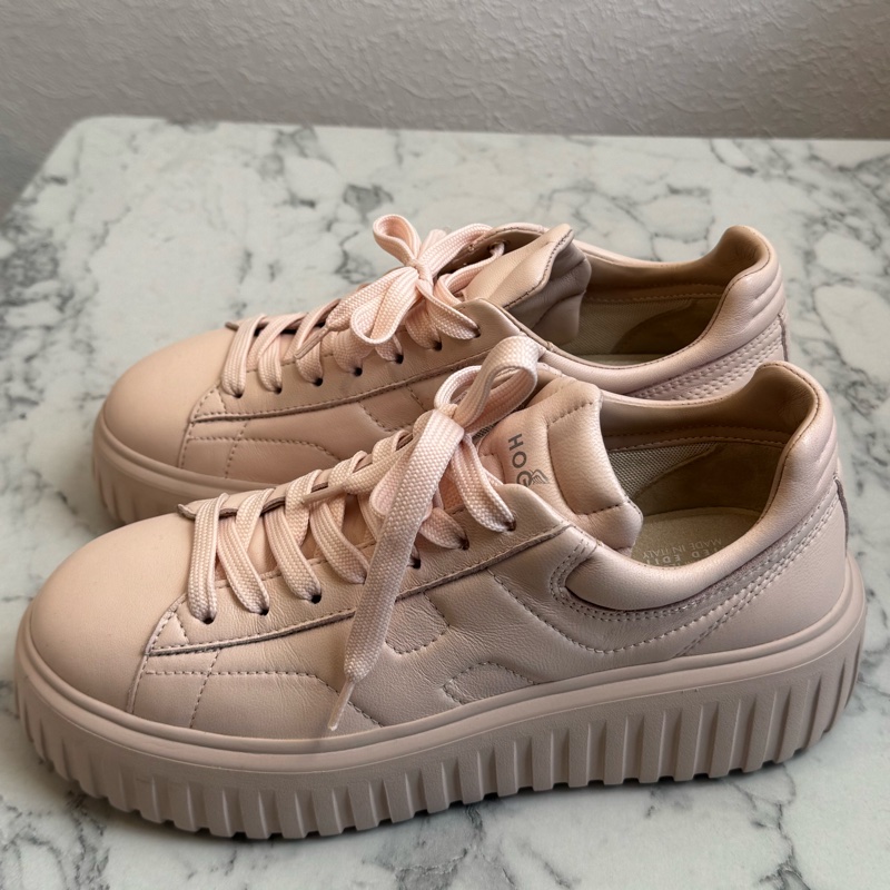 Hogan粉色H厚底鞋 38號-4