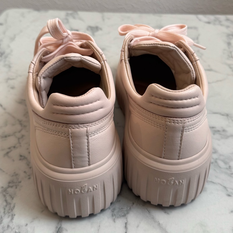 Hogan粉色H厚底鞋 38號-5