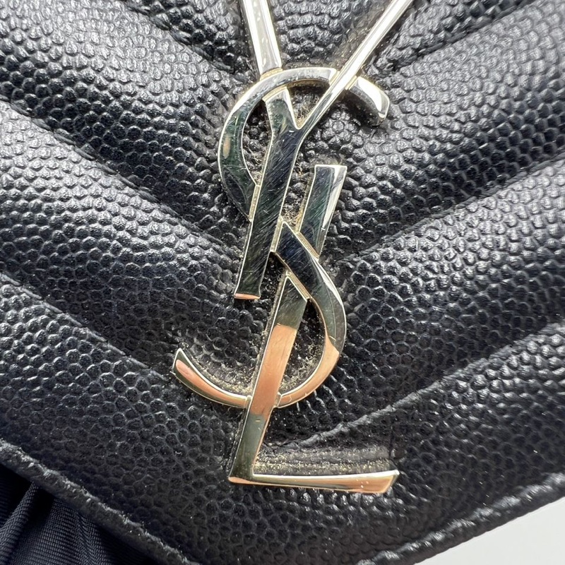 圣罗兰黑金 V 纹单肩斜挎包-16