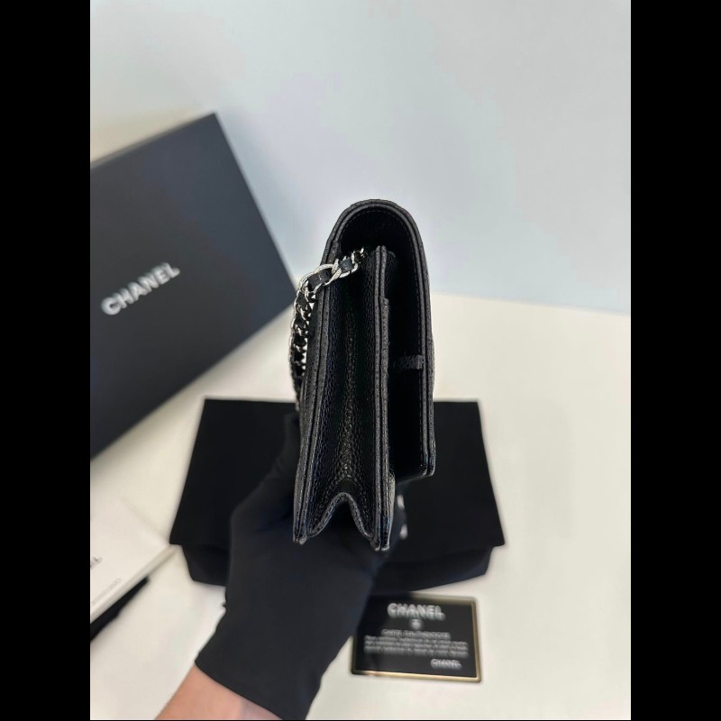 Chanel woc 荔枝牛皮銀扣-1