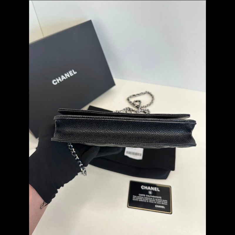 Chanel woc 荔枝牛皮銀扣-3