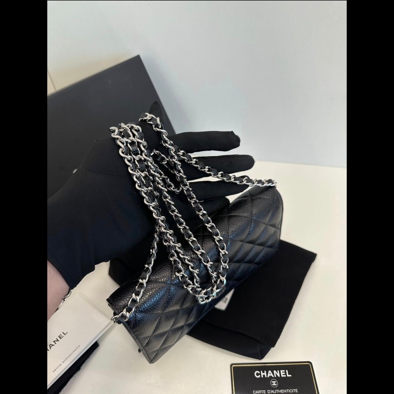 Chanel woc 荔枝牛皮銀扣-8