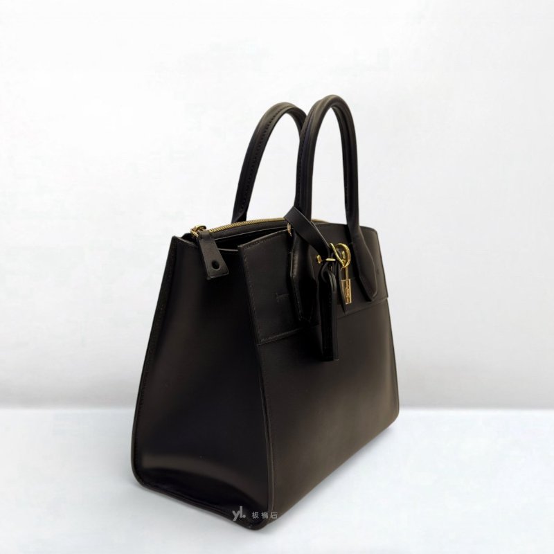 LV 黑牛皮CITY STEAMER金釦手提斜背/M51028-1