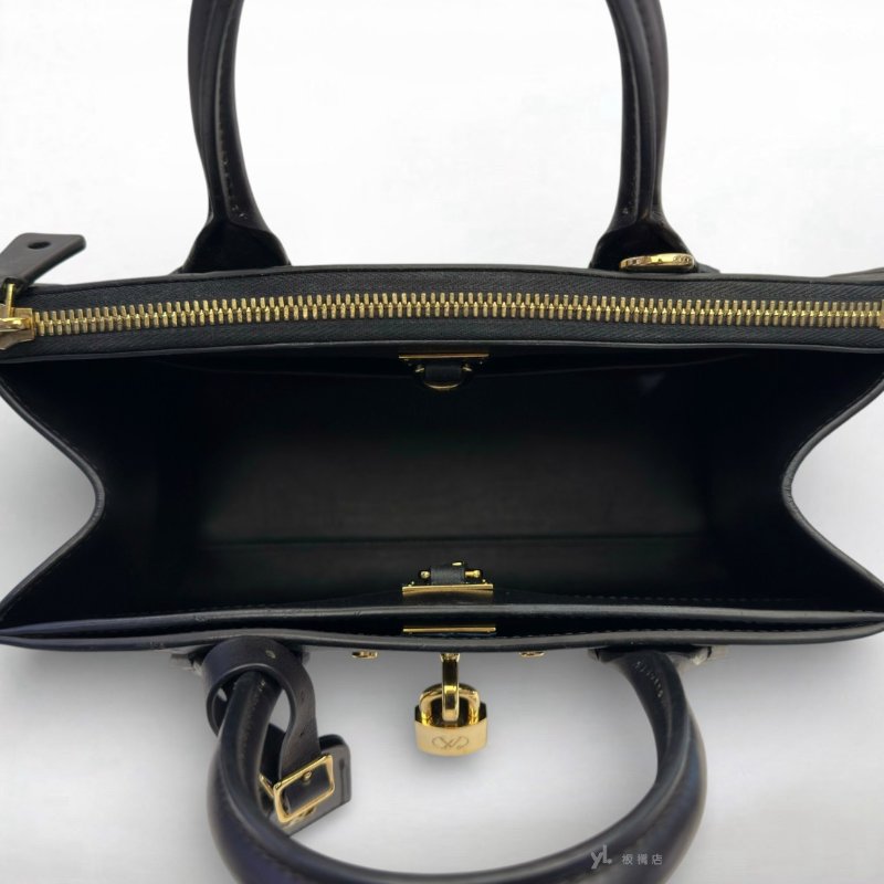 LV 黑牛皮CITY STEAMER金釦手提斜背/M51028-5