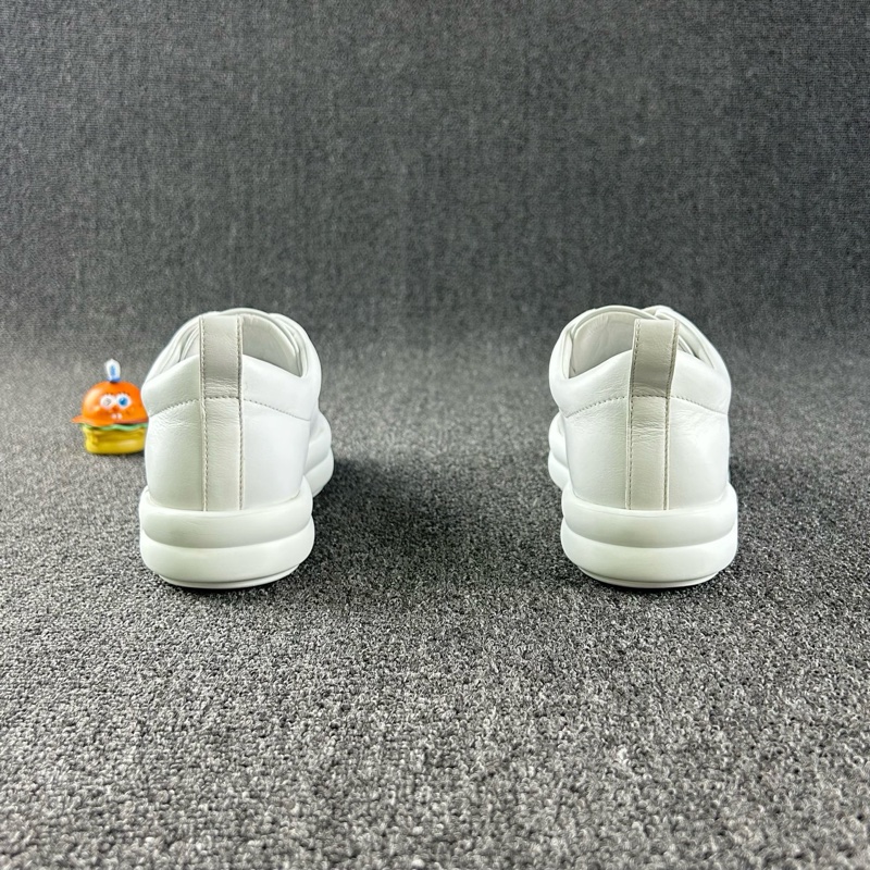 97新Hermes愛馬仕happy厚底板鞋 尺碼：38 純白簡約時尚 側面H經典-4