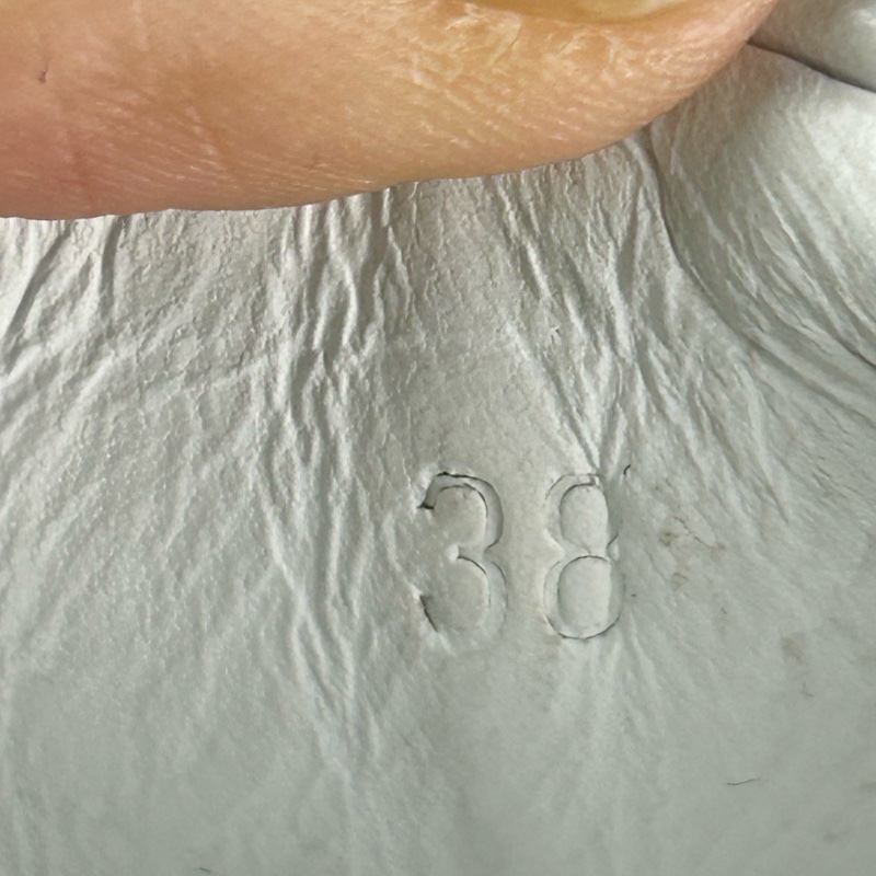 97新Hermes愛馬仕happy厚底板鞋 尺碼：38 純白簡約時尚 側面H經典-6