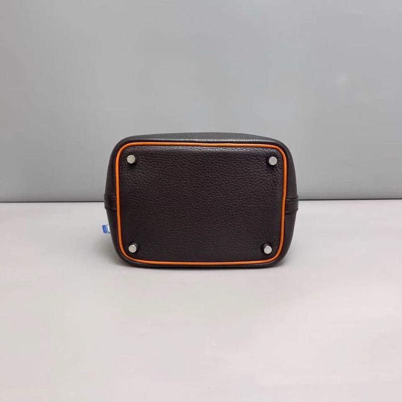 Hermes愛馬仕 Picotin18 深棕色全皮菜籃子-2