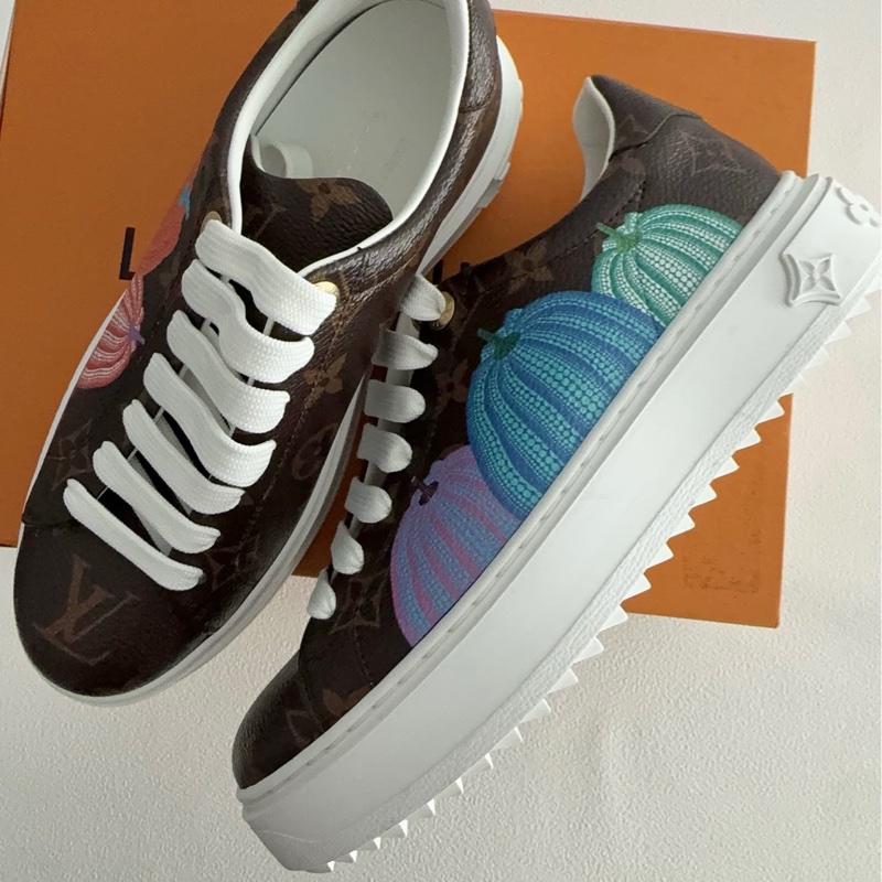 【全新品】Louis vuitton路易威登 lv 女款運動鞋 老花 板鞋 time out 草間彌生聯名休閒鞋 35.5-0