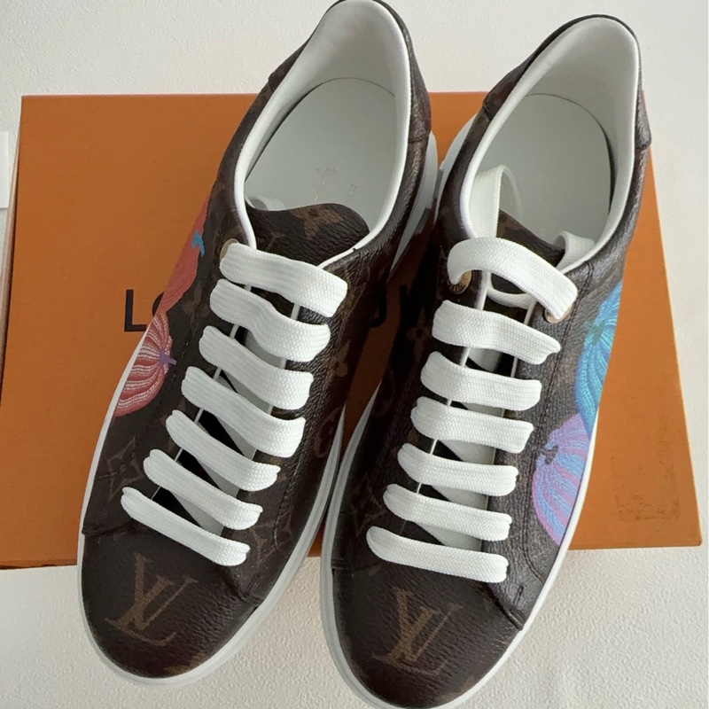 【全新品】Louis vuitton路易威登 lv 女款運動鞋 老花 板鞋 time out 草間彌生聯名休閒鞋 35.5-1