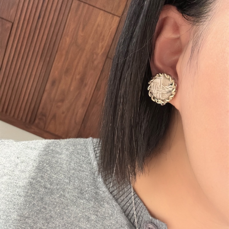 香奈兒鈕扣改造耳環-2