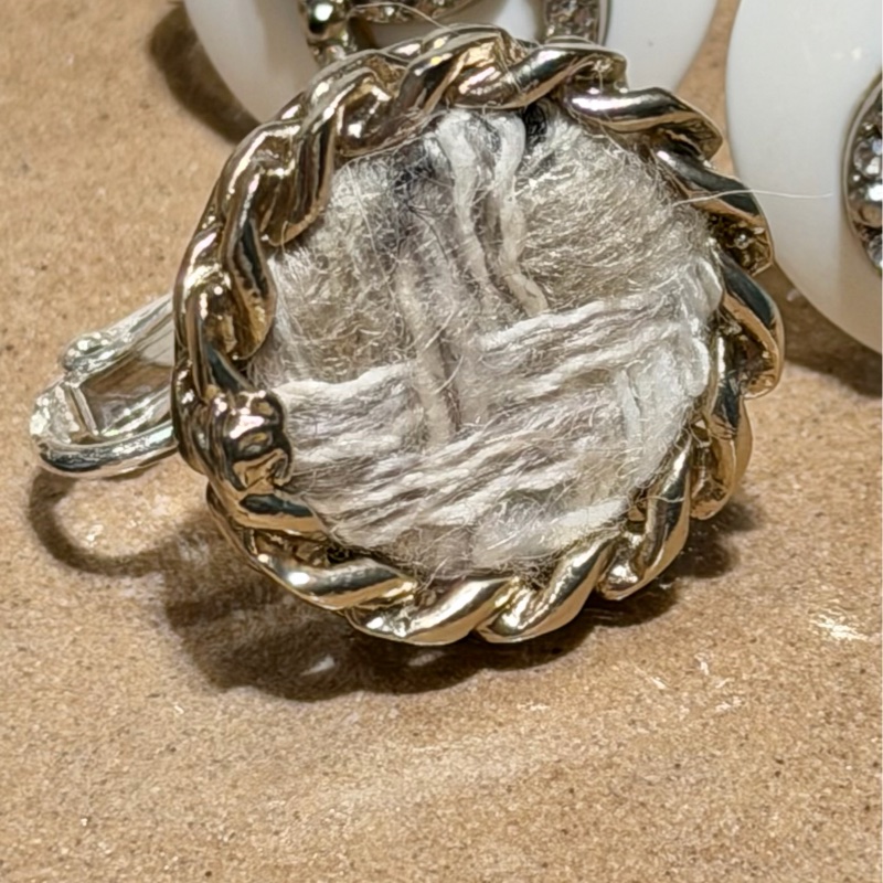 香奈兒鈕扣改造耳環-4