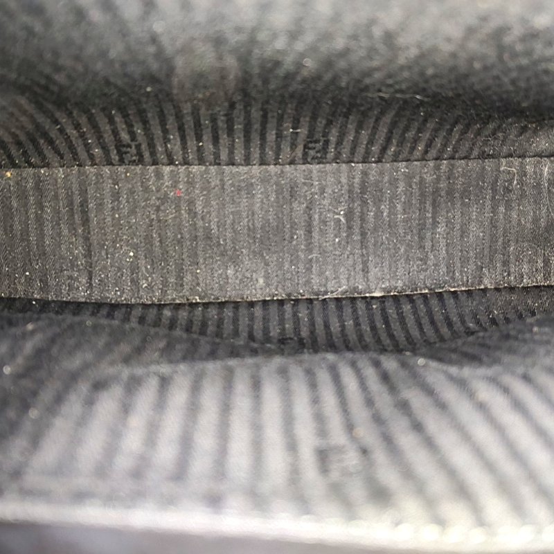 FENDI 2 Jours 小號黑色牛皮壓紋單肩包手提包斜挎包金色五金可拆卸肩帶-6