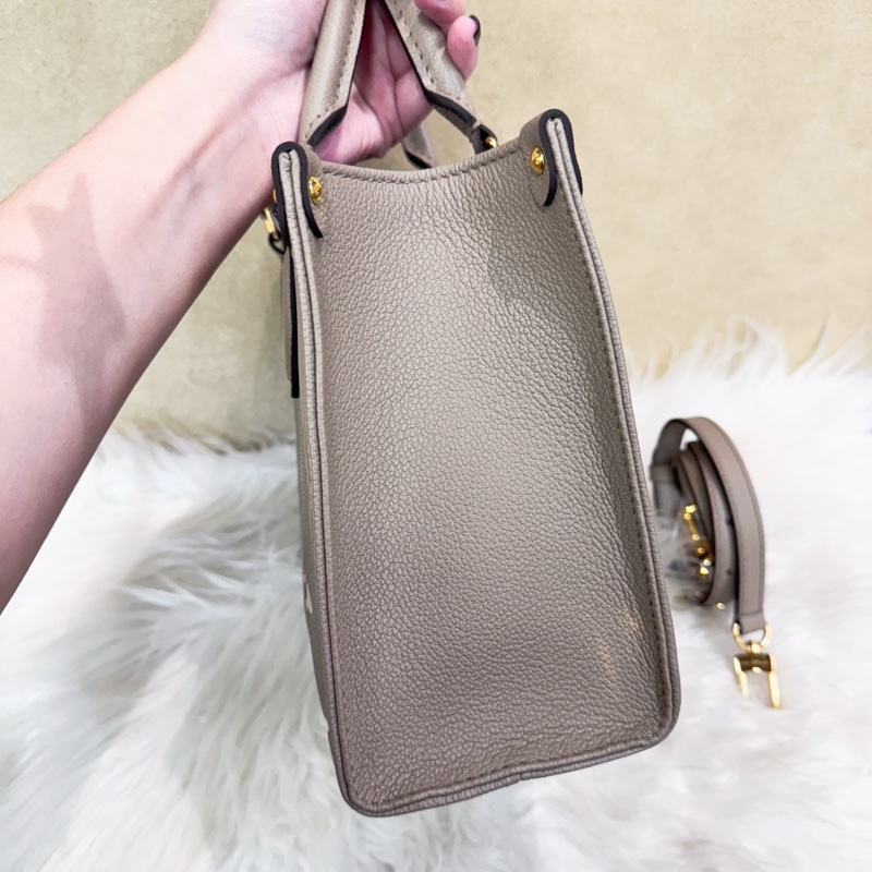 LV On The Go Pm 雙色斑鳩灰手提斜背包 近全新-2