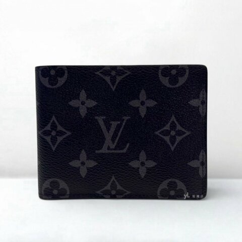 LV 黑原花 Multiple 男用短夾 M61695