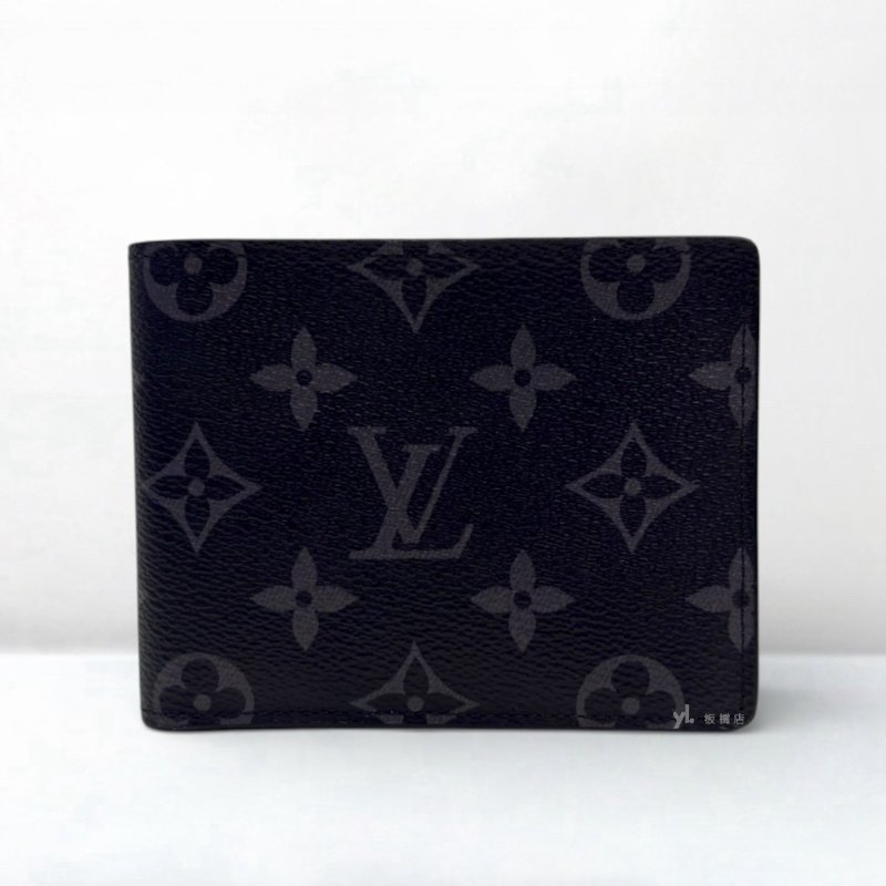 LV 黑原花 Multiple 男用短夾 M61695-0