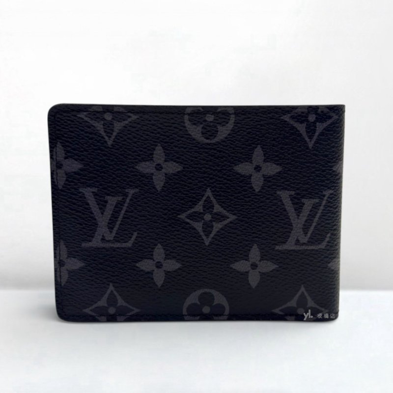 LV 黑原花 Multiple 男用短夾 M61695-1